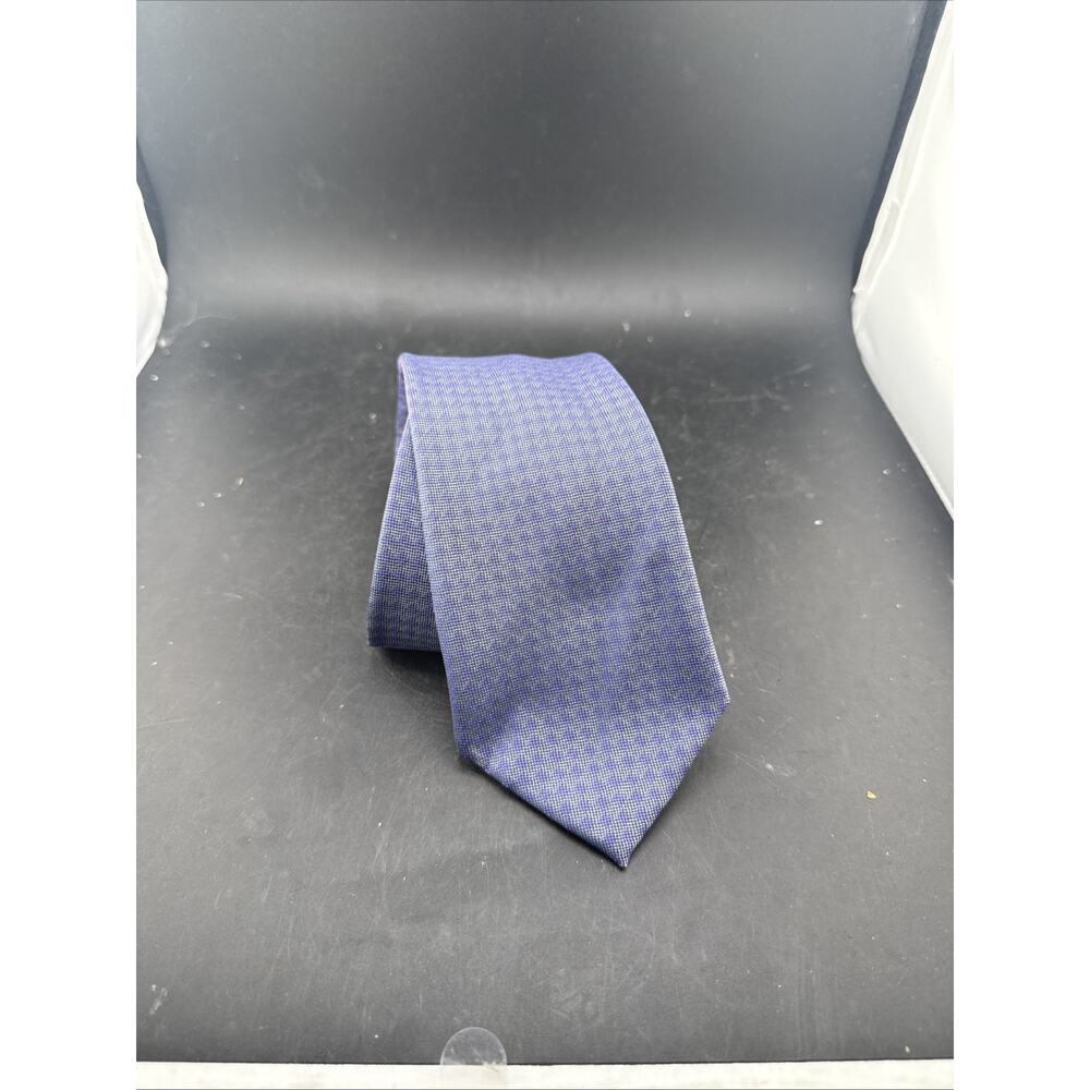 Marco Lariani Silk Tie Made In Italy Purple Geometric Mens Necktie Classic